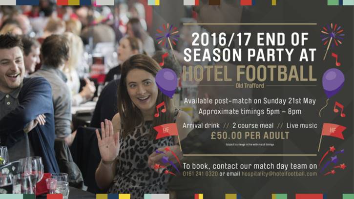 Hotel Football plan exciting end-of-season party for Manchester United fans!