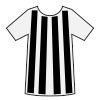 Black and white football shirt, as worn by Newcastle, Juventus