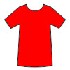 Red football shirt, as worn by Liverpool, Man Utd